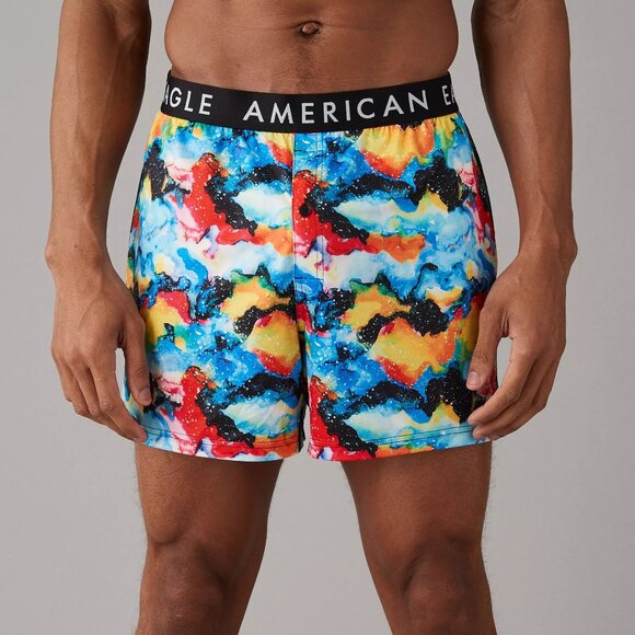 American Eagle AE Men's Watercolors Ultra Soft Pocket Boxer Short  NWT - Picture 3 of 5